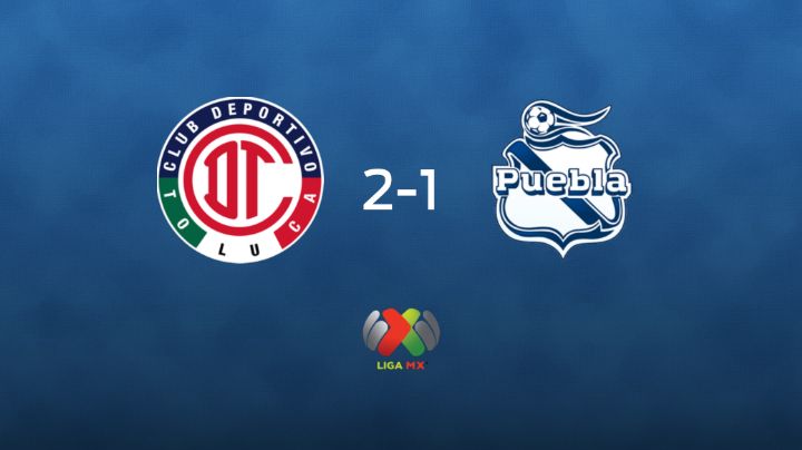  Toluca se hace fuerte en casa y consigue vencer a Puebla (2-1)