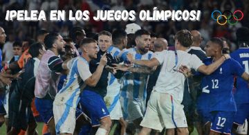 FUERTE PELEA entre las Selecciones de Argentina y Francia en los Juegos Olímpicos